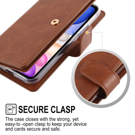 For iPhone 12 mini GOOSPERY MANSOOR Crazy Horse Texture Horizontal Flip Leather Case with Holder & Card Slots & Wallet(Brown)-garmade.com