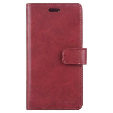For iPhone 12 mini GOOSPERY MANSOOR Crazy Horse Texture Horizontal Flip Leather Case with Holder & Card Slots & Wallet(Wine Red)-garmade.com
