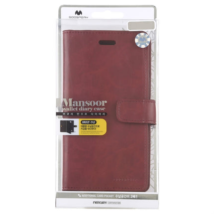 For iPhone 12 mini GOOSPERY MANSOOR Crazy Horse Texture Horizontal Flip Leather Case with Holder & Card Slots & Wallet(Wine Red)-garmade.com