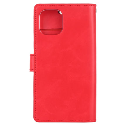 For iPhone 12 mini GOOSPERY MANSOOR Crazy Horse Texture Horizontal Flip Leather Case with Holder & Card Slots & Wallet(Red)-garmade.com