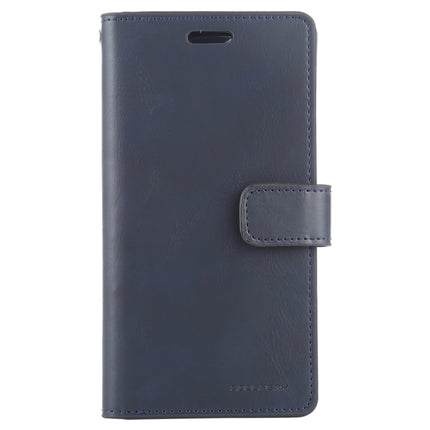 For iPhone 12 mini GOOSPERY MANSOOR Crazy Horse Texture Horizontal Flip Leather Case with Holder & Card Slots & Wallet(Navy Blue)-garmade.com