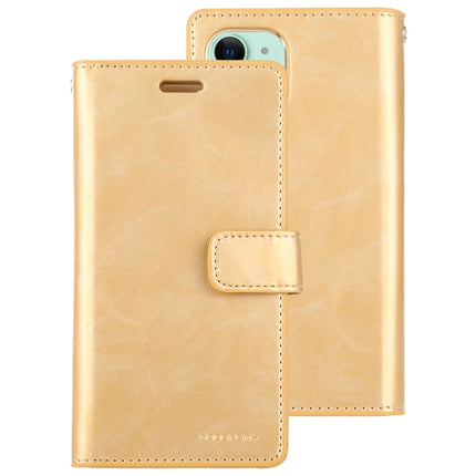 For iPhone 12 mini GOOSPERY MANSOOR Crazy Horse Texture Horizontal Flip Leather Case with Holder & Card Slots & Wallet(Gold)-garmade.com
