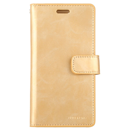 For iPhone 12 mini GOOSPERY MANSOOR Crazy Horse Texture Horizontal Flip Leather Case with Holder & Card Slots & Wallet(Gold)-garmade.com