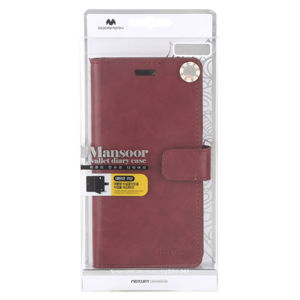 For iPhone 12 / 12 Pro GOOSPERY MANSOOR Crazy Horse Texture Horizontal Flip Leather Case with Holder & Card Slots & Wallet(Wine Red)-garmade.com