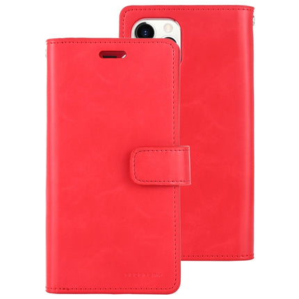 For iPhone 12 / 12 Pro GOOSPERY MANSOOR Crazy Horse Texture Horizontal Flip Leather Case with Holder & Card Slots & Wallet(Red)-garmade.com