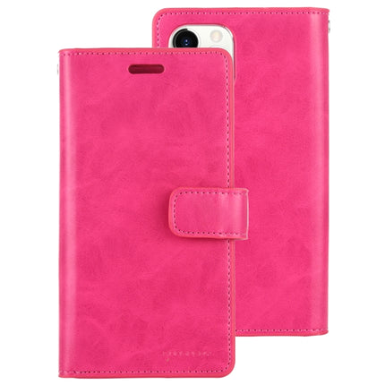 For iPhone 12 / 12 Pro GOOSPERY MANSOOR Crazy Horse Texture Horizontal Flip Leather Case with Holder & Card Slots & Wallet(Rose Red)-garmade.com