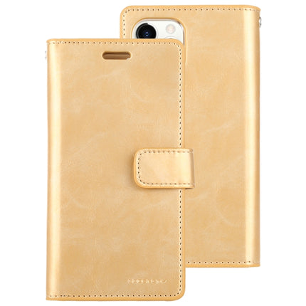 For iPhone 12 / 12 Pro GOOSPERY MANSOOR Crazy Horse Texture Horizontal Flip Leather Case with Holder & Card Slots & Wallet(Gold)-garmade.com