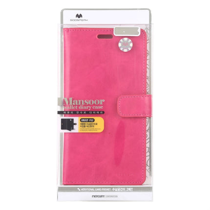 For iPhone 12 Pro Max GOOSPERY MANSOOR Crazy Horse Texture Horizontal Flip Leather Case with Holder & Card Slots & Wallet(Rose Red)-garmade.com