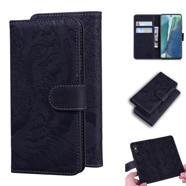 For Samsung Galaxy Note 20 Tiger Embossing Pattern Horizontal Flip Leather Case with Holder & Card Slots & Wallet(Black)-garmade.com
