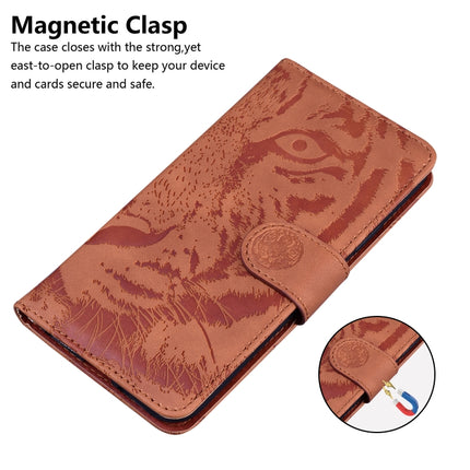 For Samsung Galaxy Note 20 Ultra Tiger Embossing Pattern Horizontal Flip Leather Case with Holder & Card Slots & Wallet(Brown)-garmade.com