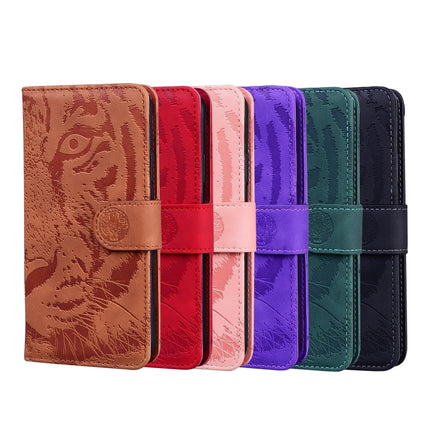 For Samsung Galaxy Note 20 Ultra Tiger Embossing Pattern Horizontal Flip Leather Case with Holder & Card Slots & Wallet(Purple)-garmade.com