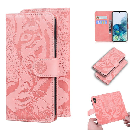 For Samsung Galaxy S20 Tiger Embossing Pattern Horizontal Flip Leather Case with Holder & Card Slots & Wallet(Pink)-garmade.com