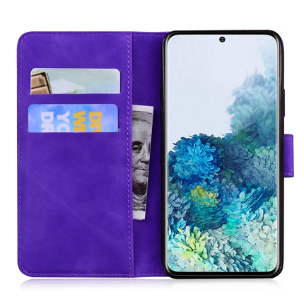 For Samsung Galaxy S20 Tiger Embossing Pattern Horizontal Flip Leather Case with Holder & Card Slots & Wallet(Purple)-garmade.com