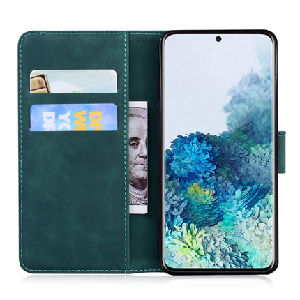 For Samsung Galaxy S20 Tiger Embossing Pattern Horizontal Flip Leather Case with Holder & Card Slots & Wallet(Green)-garmade.com