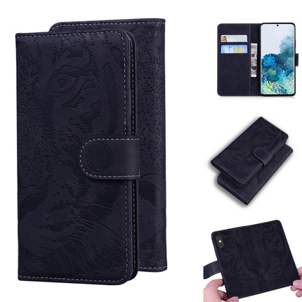 For Samsung Galaxy S20 Plus Tiger Embossing Pattern Horizontal Flip Leather Case with Holder & Card Slots & Wallet(Black)-garmade.com