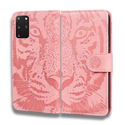 For Samsung Galaxy S20 Plus Tiger Embossing Pattern Horizontal Flip Leather Case with Holder & Card Slots & Wallet(Pink)-garmade.com