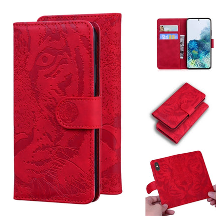 For Samsung Galaxy S20 Plus Tiger Embossing Pattern Horizontal Flip Leather Case with Holder & Card Slots & Wallet(Red)-garmade.com