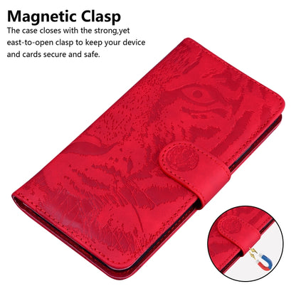 For Samsung Galaxy S20 Plus Tiger Embossing Pattern Horizontal Flip Leather Case with Holder & Card Slots & Wallet(Red)-garmade.com