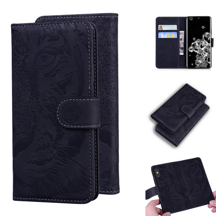 For Samsung Galaxy S20 Ultra Tiger Embossing Pattern Horizontal Flip Leather Case with Holder & Card Slots & Wallet(Black)-garmade.com