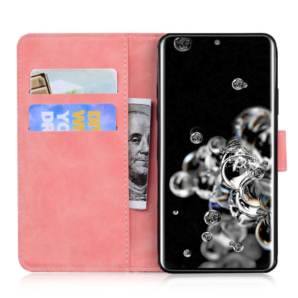 For Samsung Galaxy S20 Ultra Tiger Embossing Pattern Horizontal Flip Leather Case with Holder & Card Slots & Wallet(Pink)-garmade.com