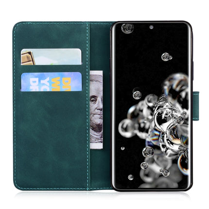 For Samsung Galaxy S20 Ultra Tiger Embossing Pattern Horizontal Flip Leather Case with Holder & Card Slots & Wallet(Green)-garmade.com