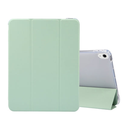 For iPad Air 2022 / 2020 10.9 3-folding Electric Pressed Skin Texture Smart Leather Tablet Case (Green)-garmade.com