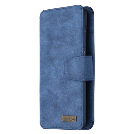 For Samsung Galaxy S20 Plus Detachable Frosted Magnetic Horizontal Flip PU Leather Case with Card Slots & Holder & Zipper Wallet & Photo Frame(Blue)-garmade.com