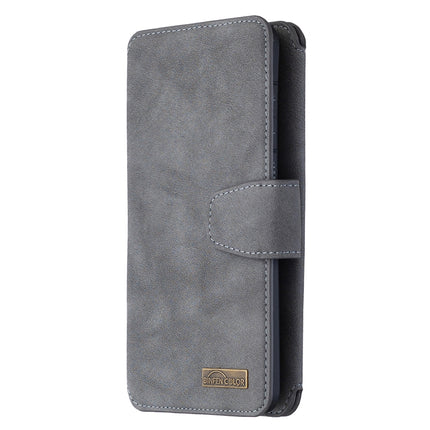For Samsung Galaxy S20 Plus Detachable Frosted Magnetic Horizontal Flip PU Leather Case with Card Slots & Holder & Zipper Wallet & Photo Frame(Gray)-garmade.com