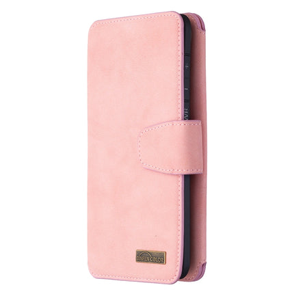 For Samsung Galaxy S20 Plus Detachable Frosted Magnetic Horizontal Flip PU Leather Case with Card Slots & Holder & Zipper Wallet & Photo Frame(Pink)-garmade.com