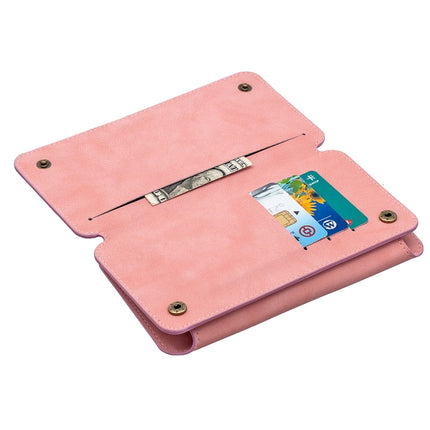 For Samsung Galaxy S20 Plus Detachable Frosted Magnetic Horizontal Flip PU Leather Case with Card Slots & Holder & Zipper Wallet & Photo Frame(Pink)-garmade.com