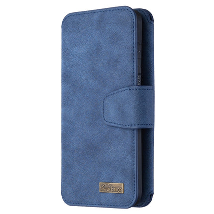 For Samsung Galaxy S20 Detachable Frosted Magnetic Horizontal Flip PU Leather Case with Card Slots & Holder & Zipper Wallet & Photo Frame(Blue)-garmade.com