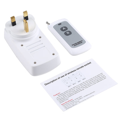 AK-DL220 220V Smart Wireless Remote Control Socket with Remote Control, Plug Type:UK Plug-garmade.com