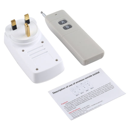 AK-DL220 220V Smart Wireless Remote Control Socket with Remote Control, Plug Type:UK Plug-garmade.com
