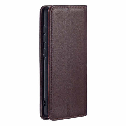 For Samsung Galaxy Note20 2 in 1 Detachable Magnetic Horizontal Flip Genuine Leather Case with Holder & Card Slots & Wallet(Dark Brown)-garmade.com