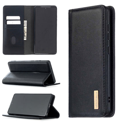 For Samsung Galaxy Note20 2 in 1 Detachable Magnetic Horizontal Flip Genuine Leather Case with Holder & Card Slots & Wallet(Black)-garmade.com