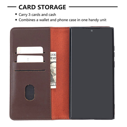 For Samsung Galaxy Note20 Ultra 2 in 1 Detachable Magnetic Horizontal Flip Genuine Leather Case with Holder & Card Slots & Wallet(Dark Brown)-garmade.com