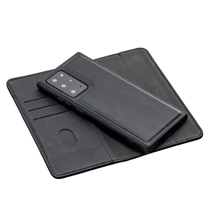 For Samsung Galaxy Note20 Ultra 2 in 1 Detachable Magnetic Horizontal Flip Genuine Leather Case with Holder & Card Slots & Wallet(Black)-garmade.com
