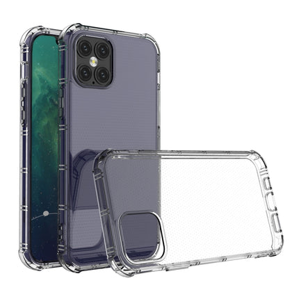 For iPhone 12 Pro Straight Edge Dual Bone-bits Shockproof TPU Clear Case-garmade.com