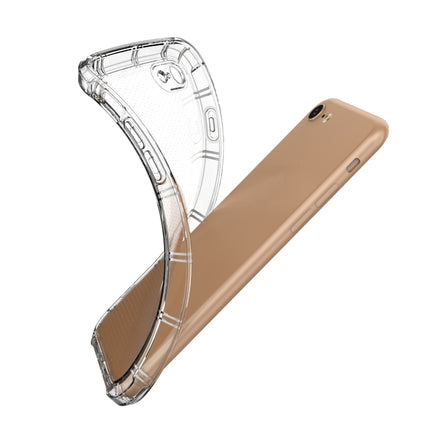 For iPhone 7 / 8 / SE 2020 Straight Edge Dual Bone-bits Shockproof TPU Clear Case-garmade.com