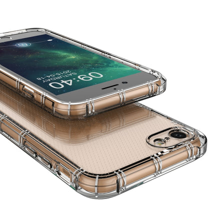 For iPhone 7 / 8 / SE 2020 Straight Edge Dual Bone-bits Shockproof TPU Clear Case-garmade.com