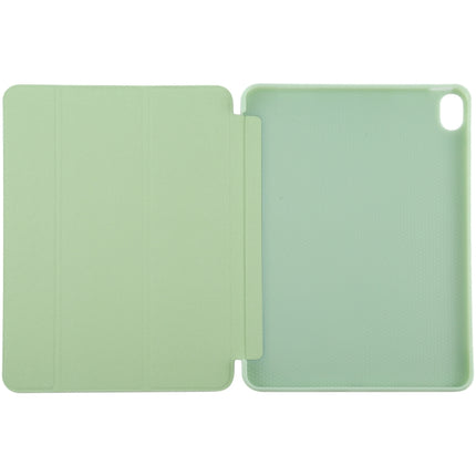 For iPad Air 2022 / 2020 10.9 Silicone 3-Folding Full Coverage Leather Case(Mint Green)-garmade.com