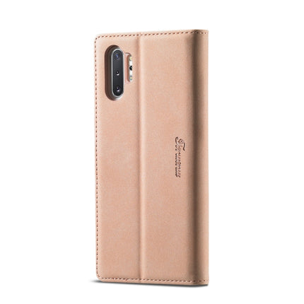 For Samsung Galaxy Note 10 Forwenw F1 Series Matte Strong Magnetism Horizontal Flip Leather Case with Holder & Card Slots & Wallet & Photo Frame(Rose Gold)-garmade.com
