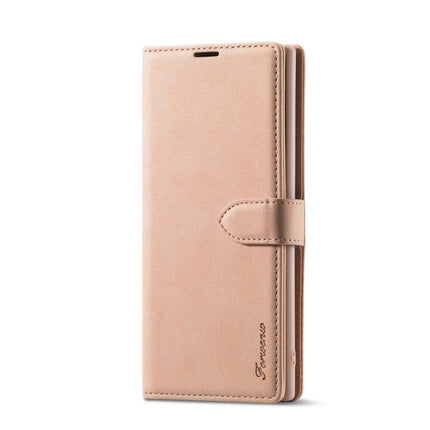 For Samsung Galaxy Note 10 Forwenw F1 Series Matte Strong Magnetism Horizontal Flip Leather Case with Holder & Card Slots & Wallet & Photo Frame(Rose Gold)-garmade.com