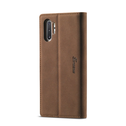 For Samsung Galaxy Note 10 Forwenw F1 Series Matte Strong Magnetism Horizontal Flip Leather Case with Holder & Card Slots & Wallet & Photo Frame(Brown)-garmade.com