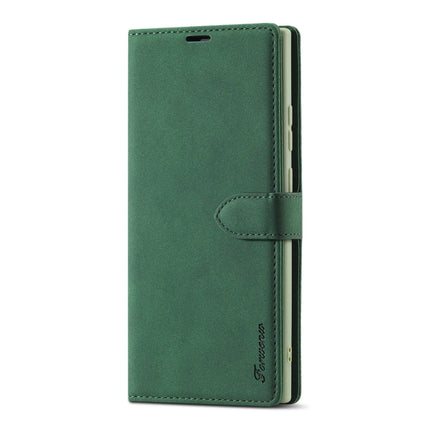 For Samsung Galaxy Note20 Forwenw F1 Series Matte Strong Magnetism Horizontal Flip Leather Case with Holder & Card Slots & Wallet & Photo Frame(Green)-garmade.com