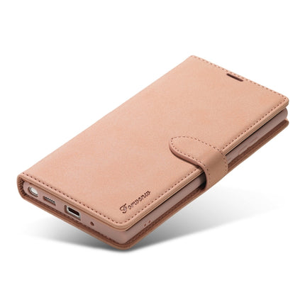 For Samsung Galaxy Note20 Ultra Forwenw F1 Series Matte Strong Magnetism Horizontal Flip Leather Case with Holder & Card Slots & Wallet & Photo Frame(Rose Gold)-garmade.com