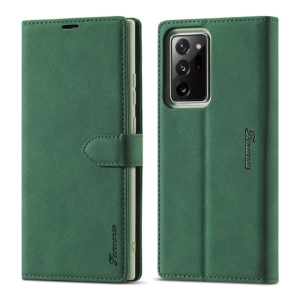 For Samsung Galaxy Note20 Ultra Forwenw F1 Series Matte Strong Magnetism Horizontal Flip Leather Case with Holder & Card Slots & Wallet & Photo Frame(Green)-garmade.com