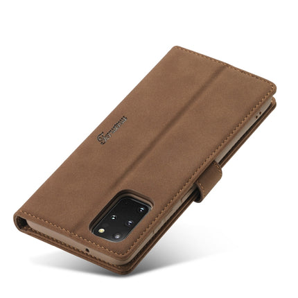 For Samsung Galaxy S20+ Forwenw F1 Series Matte Strong Magnetism Horizontal Flip Leather Case with Holder & Card Slots & Wallet & Photo Frame(Brown)-garmade.com