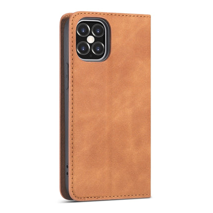 Forwenw Dream Series Magnetic Oil Edge Horizontal Flip Leather Case with Holder & Card Slot & Photo Frame & Wallet For iPhone 12 mini(Brown)-garmade.com