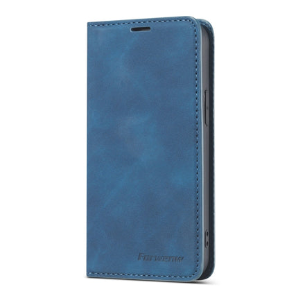 Forwenw Dream Series Magnetic Oil Edge Horizontal Flip Leather Case with Holder & Card Slot & Photo Frame & Wallet For iPhone 12 mini(Blue)-garmade.com